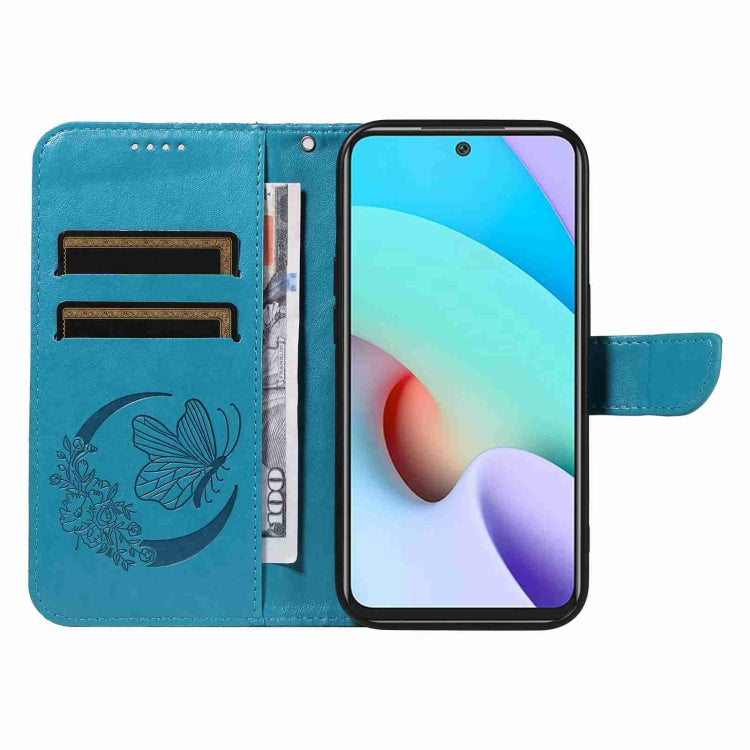 For Xiaomi Redmi 10 4G / 10 Prime Swallowtail Butterfly Embossed Leather Phone Case