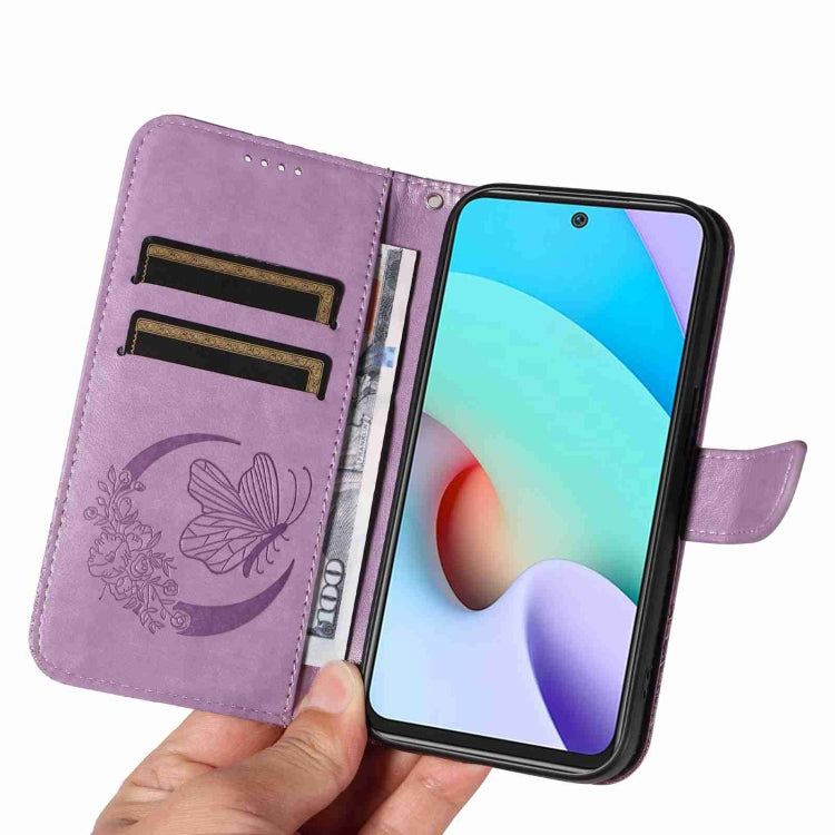 For Xiaomi Redmi 10 4G / 10 Prime Swallowtail Butterfly Embossed Leather Phone Case