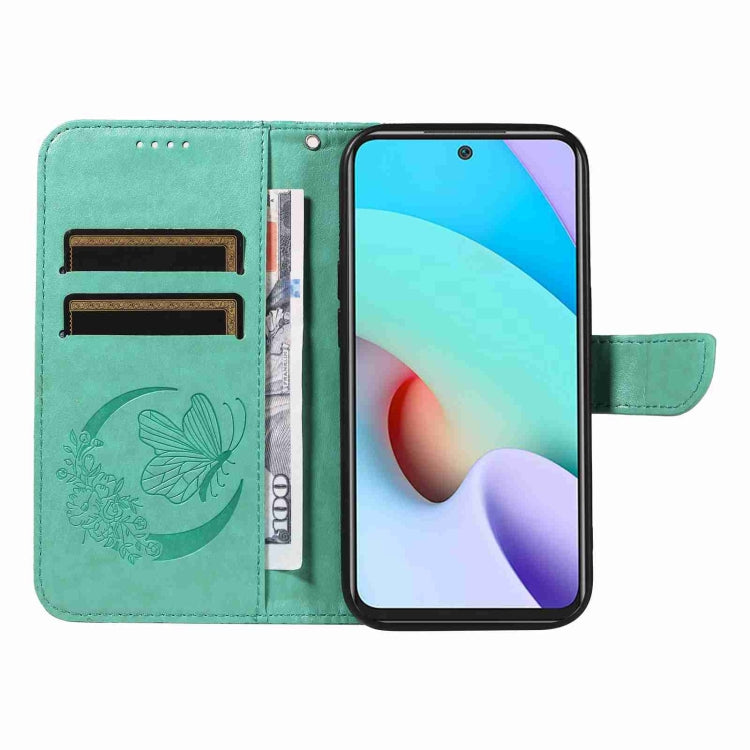 For Xiaomi Redmi 10 4G / 10 Prime Swallowtail Butterfly Embossed Leather Phone Case