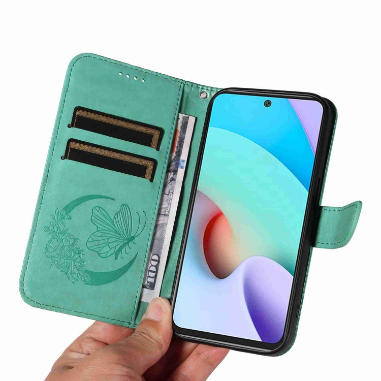 For Xiaomi Redmi 10 4G / 10 Prime Swallowtail Butterfly Embossed Leather Phone Case