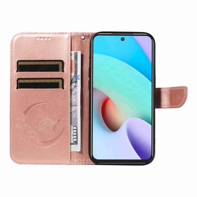 For Xiaomi Redmi 10 4G / 10 Prime Swallowtail Butterfly Embossed Leather Phone Case