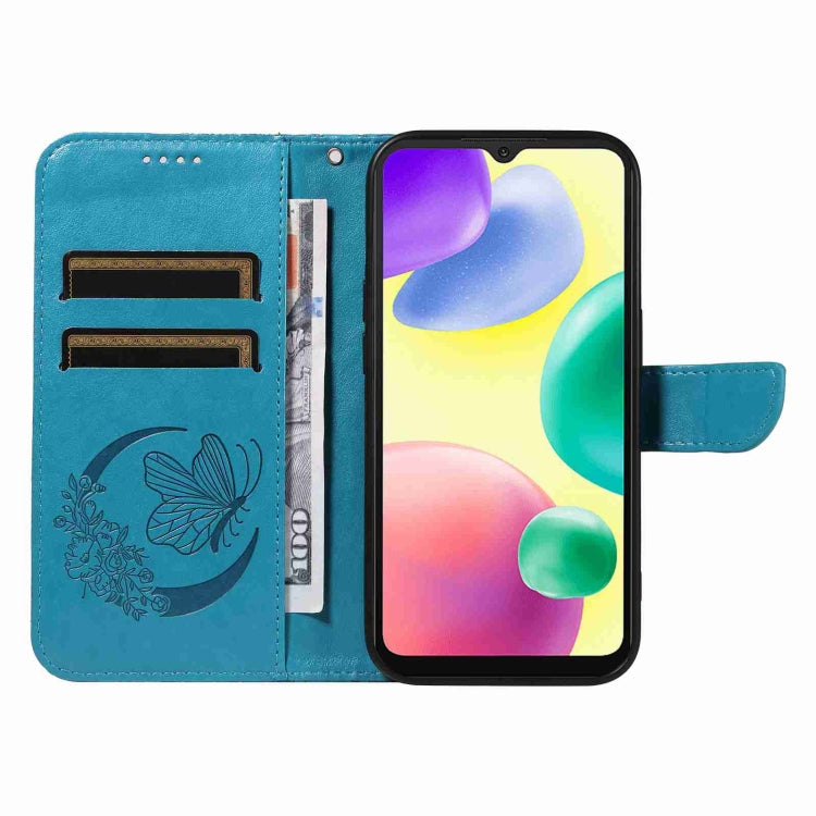 For Xiaomi Redmi 10A Swallowtail Butterfly Embossed Leather Phone Case