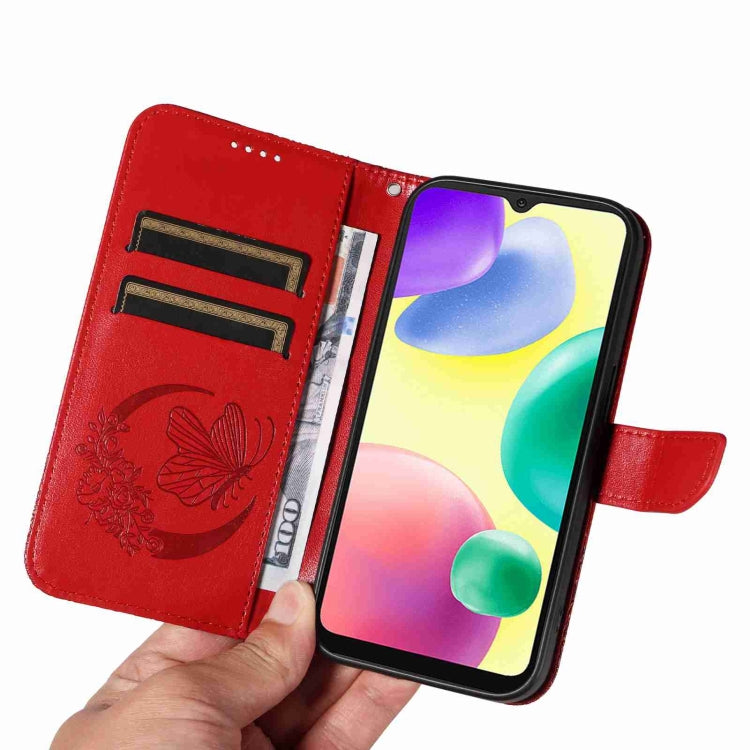 For Xiaomi Redmi 10A Swallowtail Butterfly Embossed Leather Phone Case
