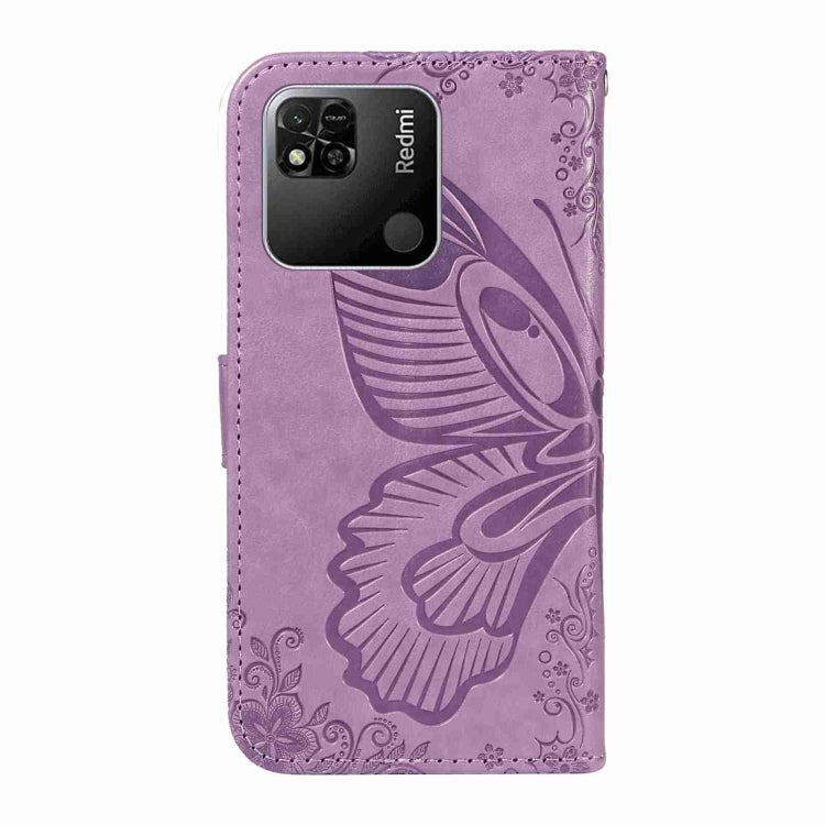For Xiaomi Redmi 10A Swallowtail Butterfly Embossed Leather Phone Case