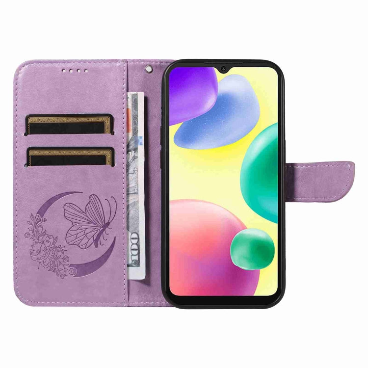 For Xiaomi Redmi 10A Swallowtail Butterfly Embossed Leather Phone Case