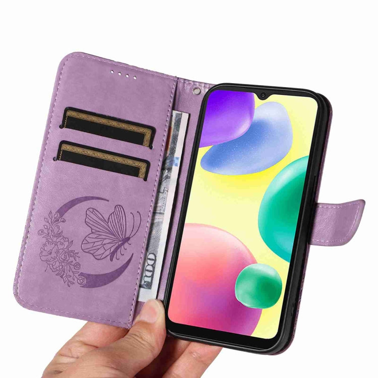 For Xiaomi Redmi 10A Swallowtail Butterfly Embossed Leather Phone Case