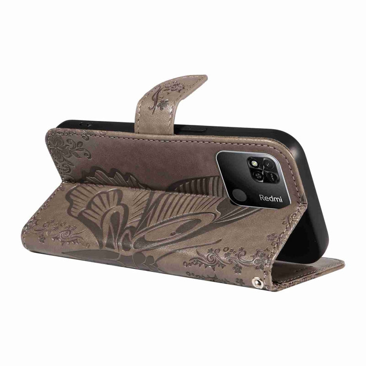For Xiaomi Redmi 10A Swallowtail Butterfly Embossed Leather Phone Case