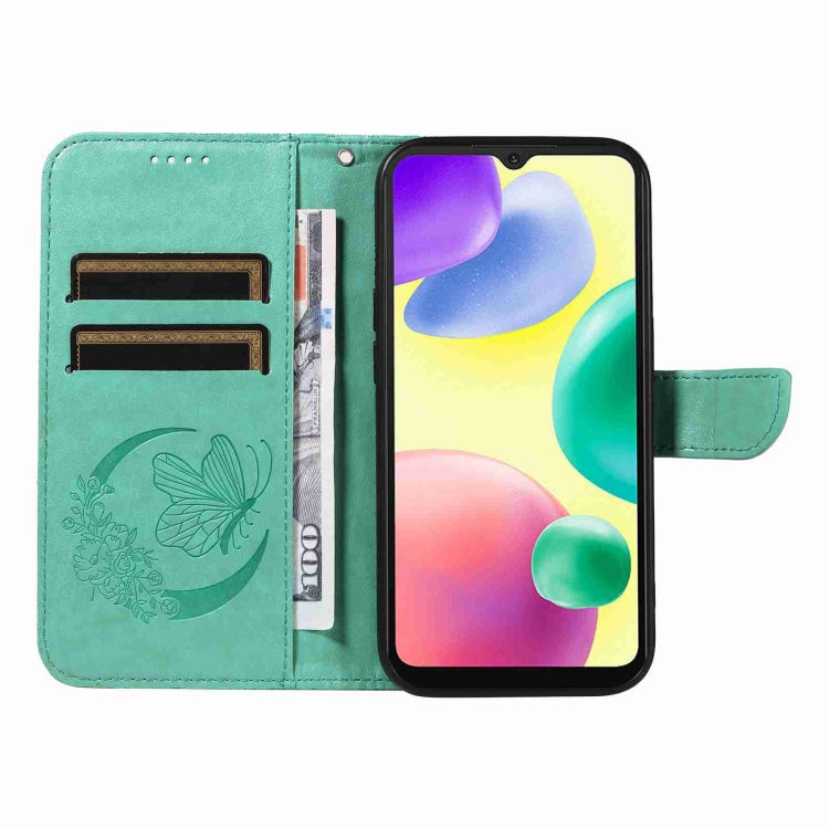 For Xiaomi Redmi 10A Swallowtail Butterfly Embossed Leather Phone Case