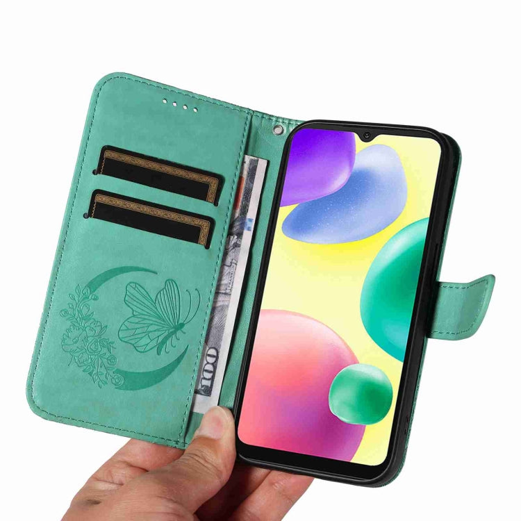 For Xiaomi Redmi 10A Swallowtail Butterfly Embossed Leather Phone Case