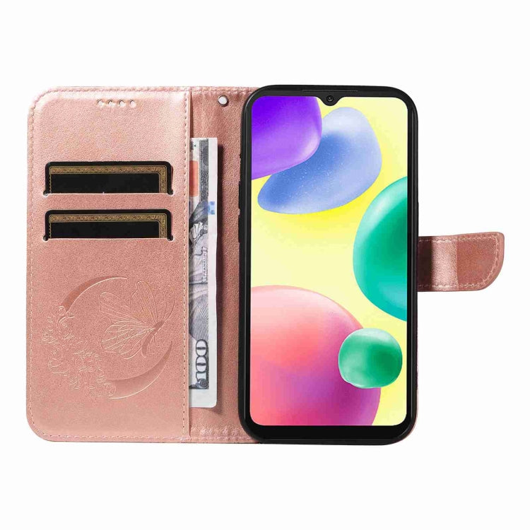 For Xiaomi Redmi 10A Swallowtail Butterfly Embossed Leather Phone Case