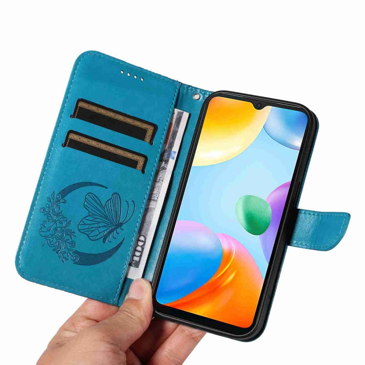 For Xiaomi Redmi 10C Swallowtail Butterfly Embossed Leather Phone Case