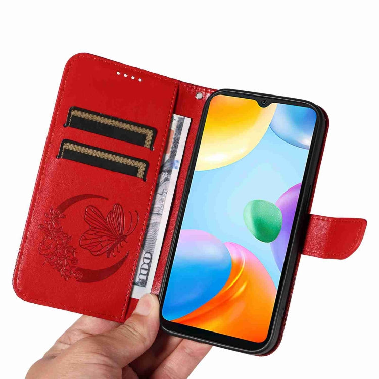 For Xiaomi Redmi 10C Swallowtail Butterfly Embossed Leather Phone Case