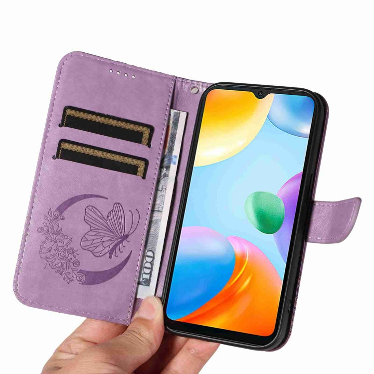 For Xiaomi Redmi 10C Swallowtail Butterfly Embossed Leather Phone Case