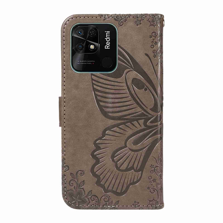 For Xiaomi Redmi 10C Swallowtail Butterfly Embossed Leather Phone Case