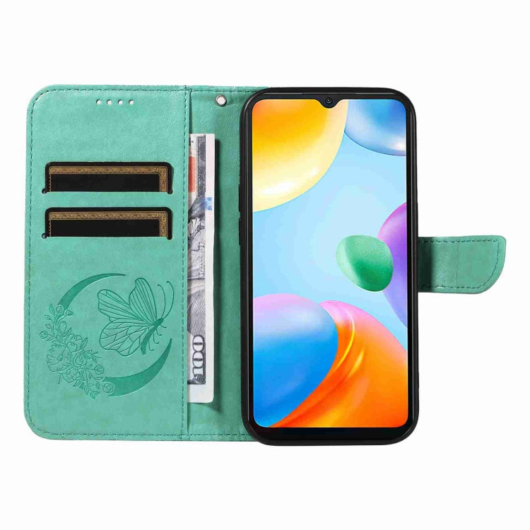 For Xiaomi Redmi 10C Swallowtail Butterfly Embossed Leather Phone Case