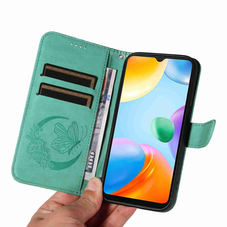 For Xiaomi Redmi 10C Swallowtail Butterfly Embossed Leather Phone Case