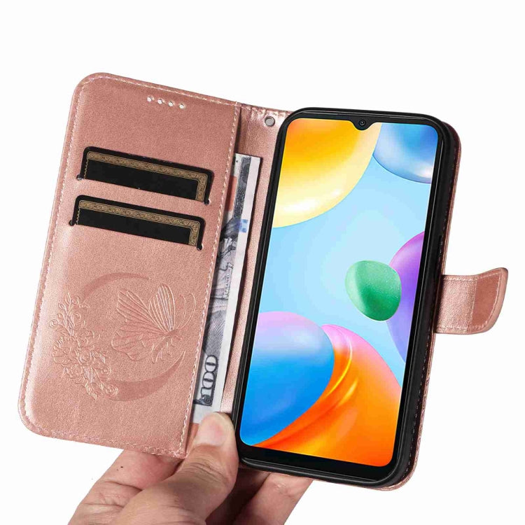 For Xiaomi Redmi 10C Swallowtail Butterfly Embossed Leather Phone Case