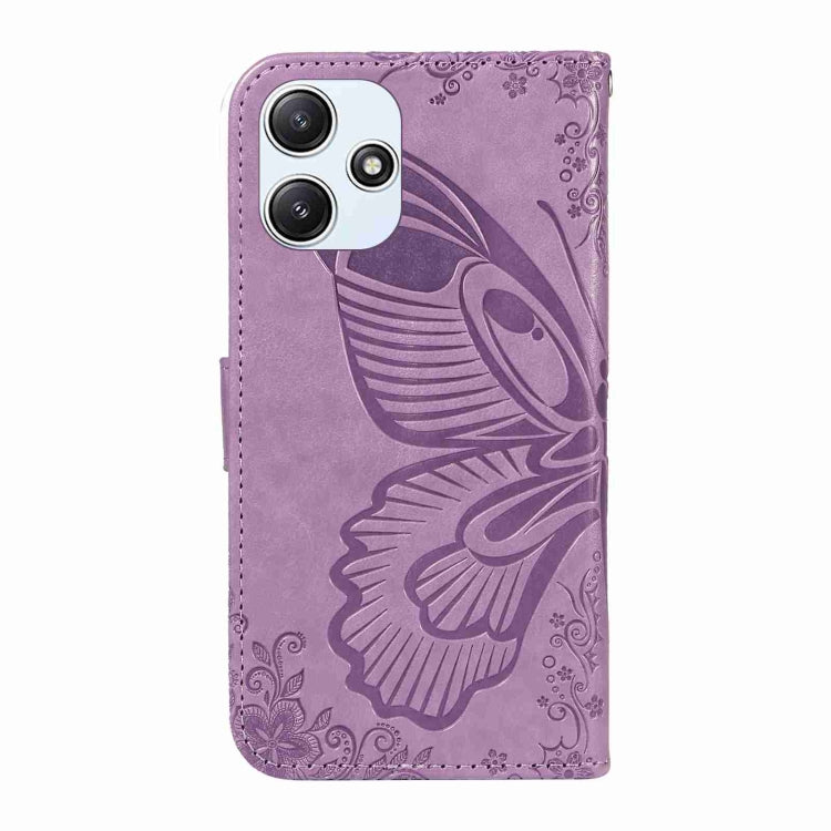 For Xiaomi Redmi 12 5G / 4G / Note 12R Swallowtail Butterfly Embossed Leather Phone Case