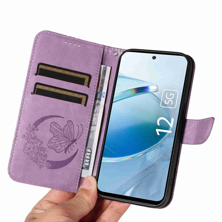 For Xiaomi Redmi 12 5G / 4G / Note 12R Swallowtail Butterfly Embossed Leather Phone Case