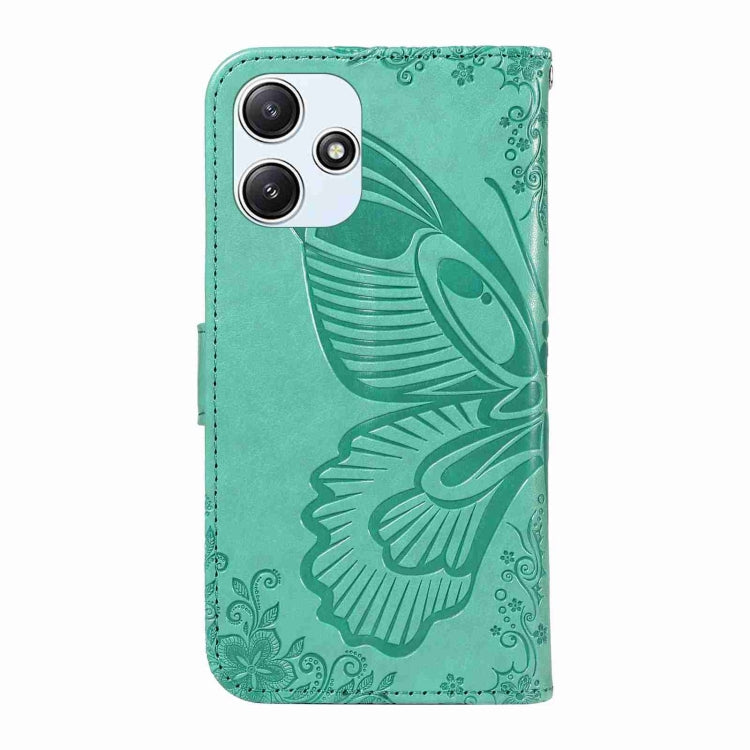 For Xiaomi Redmi 12 5G / 4G / Note 12R Swallowtail Butterfly Embossed Leather Phone Case
