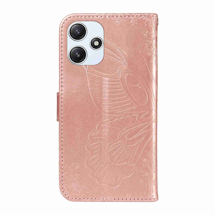 For Xiaomi Redmi 12 5G / 4G / Note 12R Swallowtail Butterfly Embossed Leather Phone Case