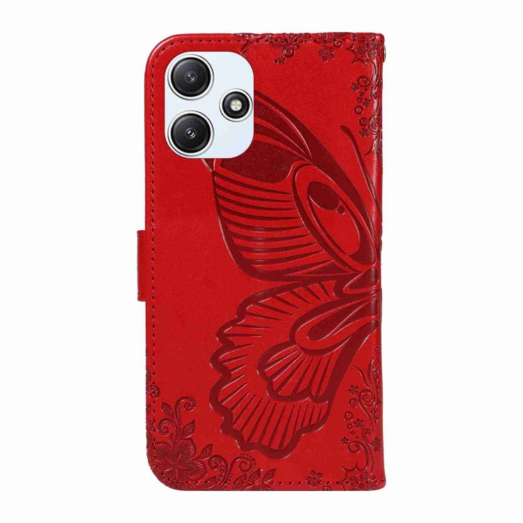 For Xiaomi Poco M6 Pro 5G Swallowtail Butterfly Embossed Leather Phone Case