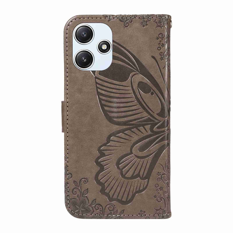 For Xiaomi Poco M6 Pro 5G Swallowtail Butterfly Embossed Leather Phone Case