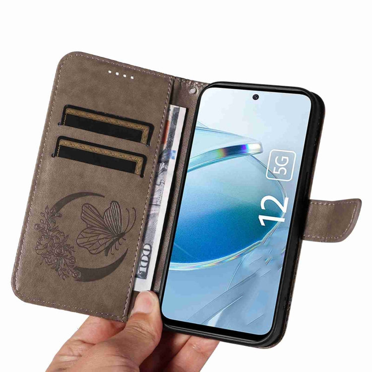 For Xiaomi Poco M6 Pro 5G Swallowtail Butterfly Embossed Leather Phone Case