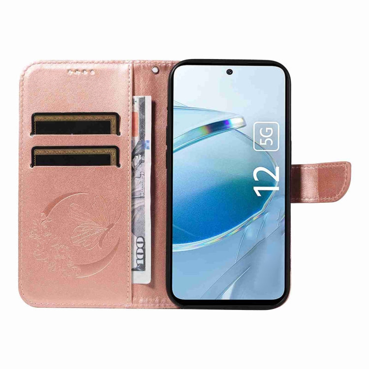 For Xiaomi Poco M6 Pro 5G Swallowtail Butterfly Embossed Leather Phone Case