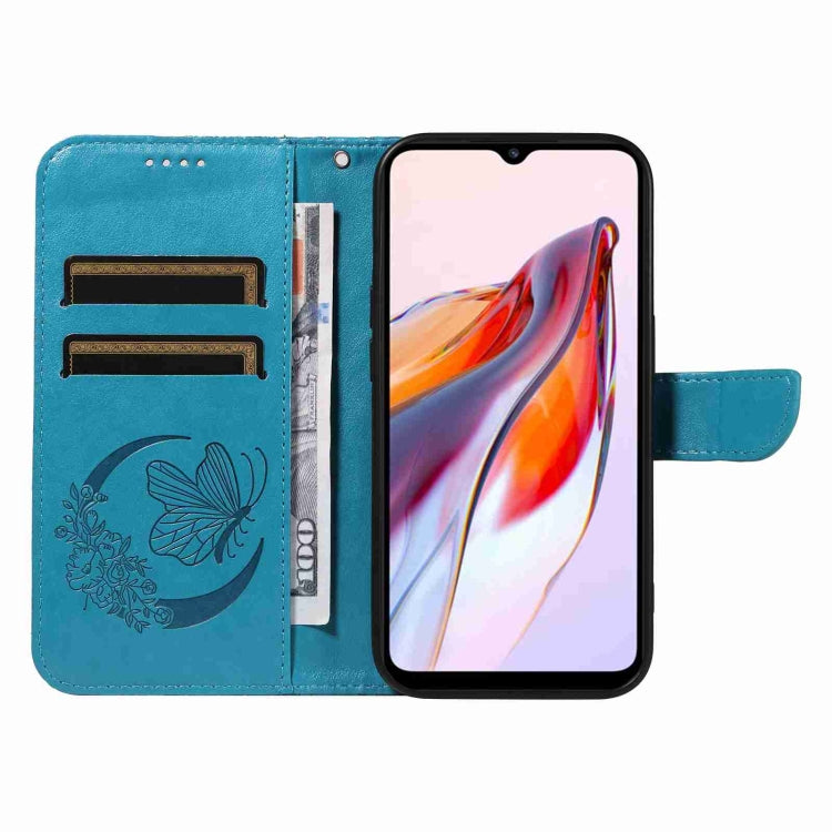 For Xiaomi Redmi 11A 4G Swallowtail Butterfly Embossed Leather Phone Case