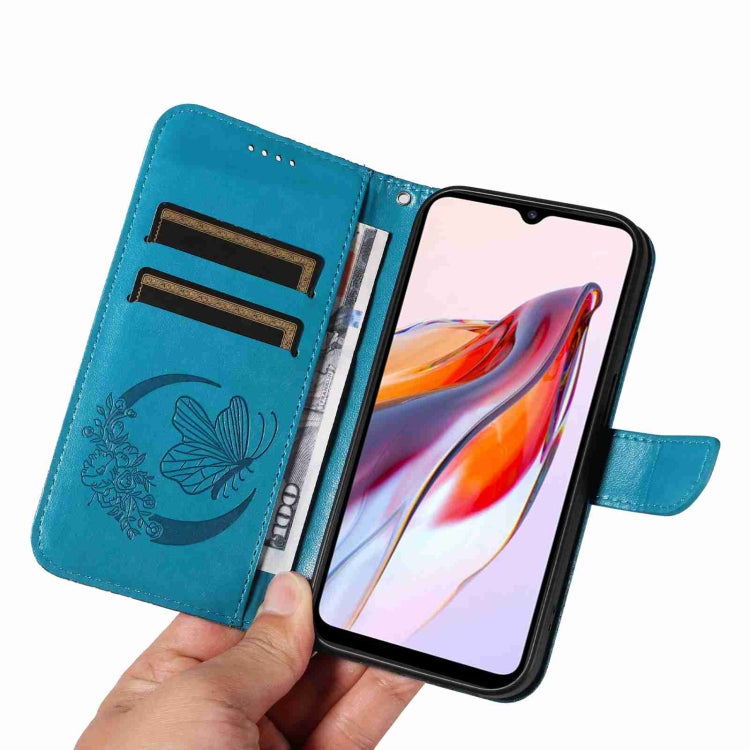 For Xiaomi Redmi 11A 4G Swallowtail Butterfly Embossed Leather Phone Case