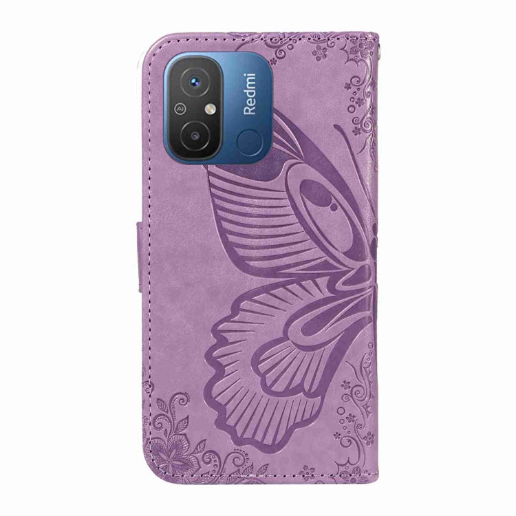 For Xiaomi Redmi 11A 4G Swallowtail Butterfly Embossed Leather Phone Case