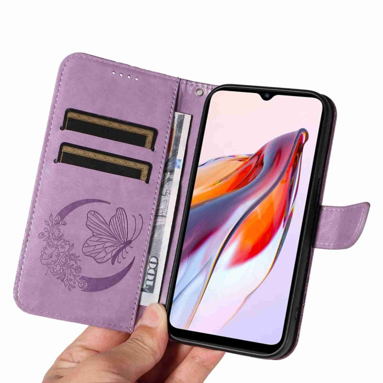 For Xiaomi Redmi 11A 4G Swallowtail Butterfly Embossed Leather Phone Case