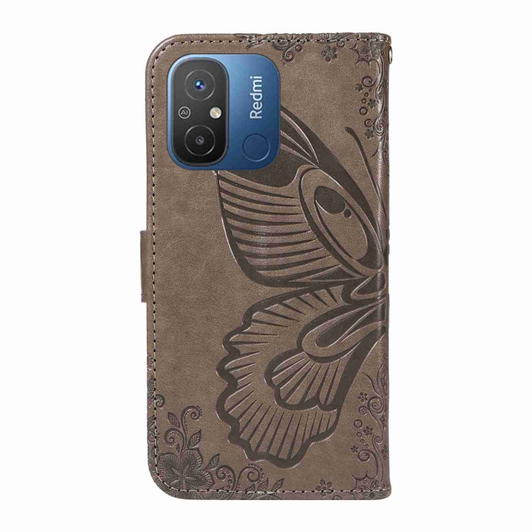For Xiaomi Redmi 11A 4G Swallowtail Butterfly Embossed Leather Phone Case
