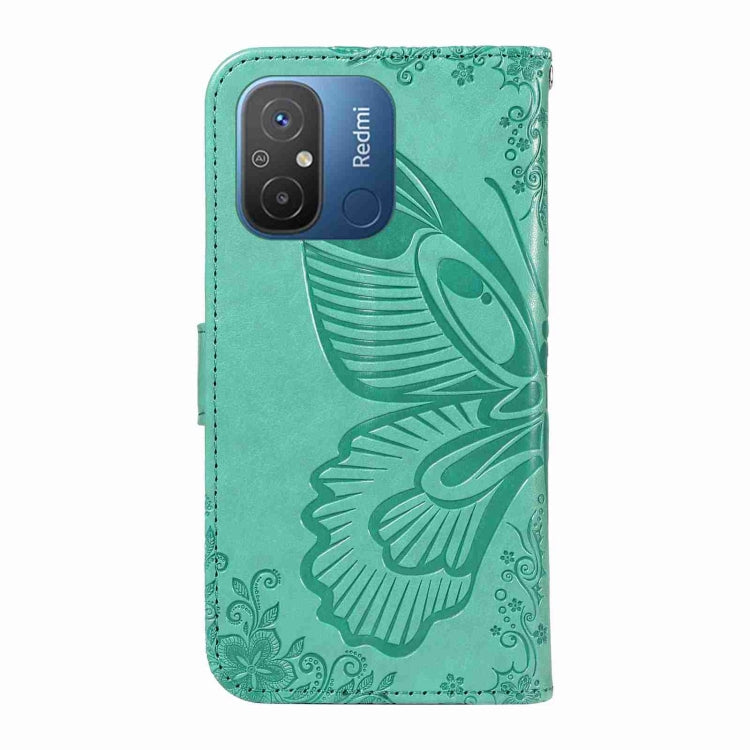 For Xiaomi Redmi 11A 4G Swallowtail Butterfly Embossed Leather Phone Case
