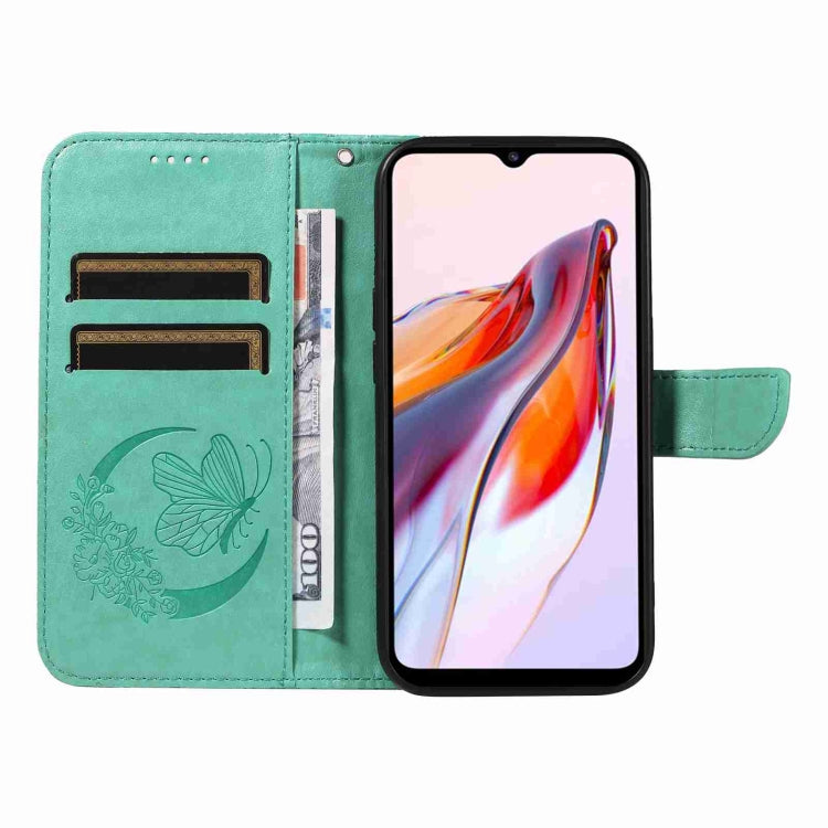 For Xiaomi Redmi 11A 4G Swallowtail Butterfly Embossed Leather Phone Case