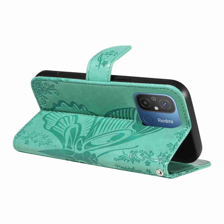 For Xiaomi Redmi 11A 4G Swallowtail Butterfly Embossed Leather Phone Case