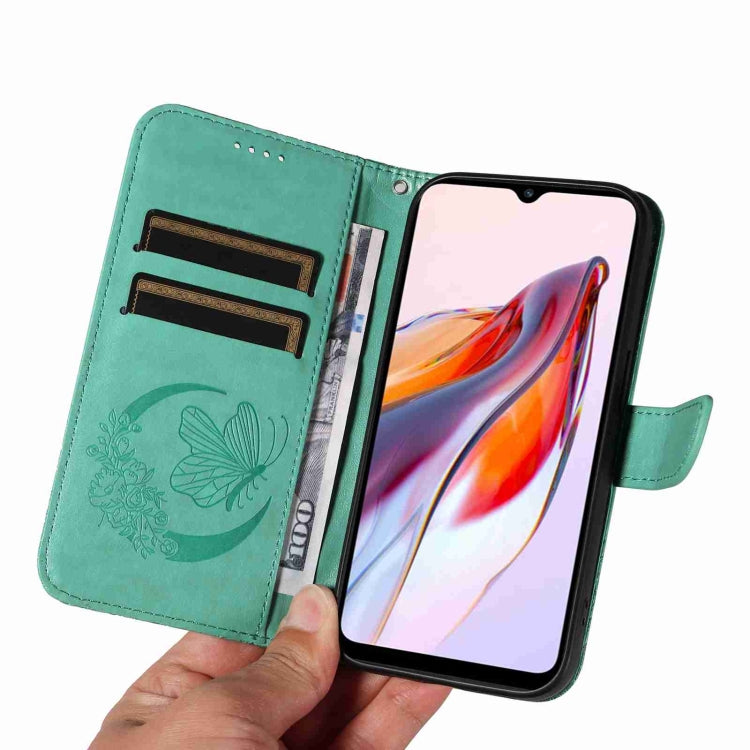 For Xiaomi Redmi 11A 4G Swallowtail Butterfly Embossed Leather Phone Case