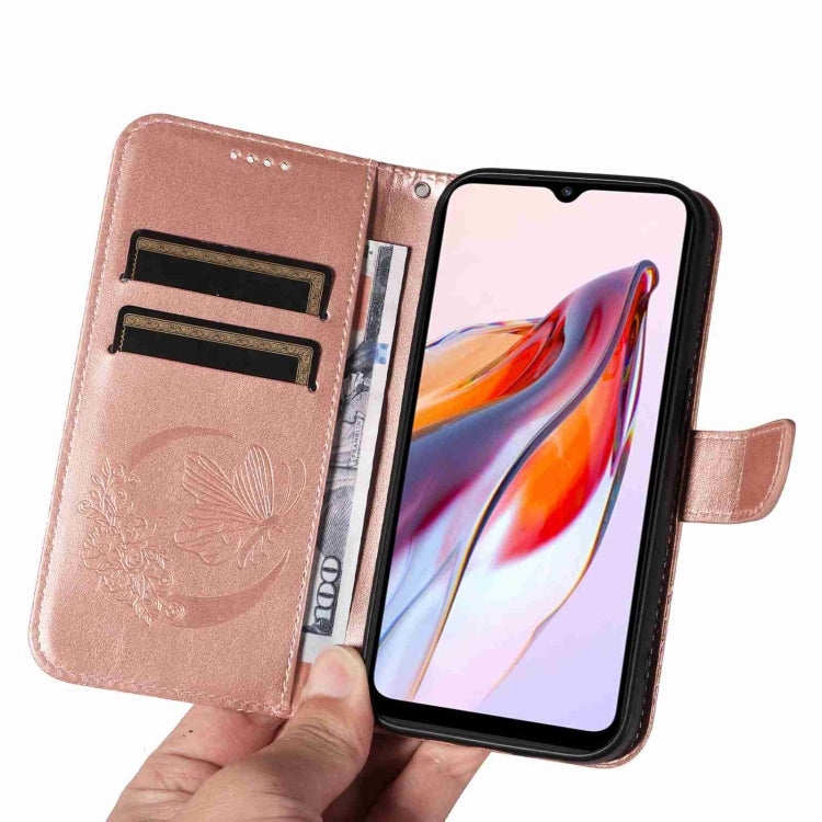 For Xiaomi Redmi 11A 4G Swallowtail Butterfly Embossed Leather Phone Case