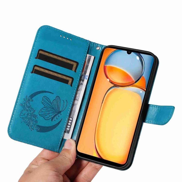For Xiaomi Redmi 13C / Poco C65 Swallowtail Butterfly Embossed Leather Phone Case
