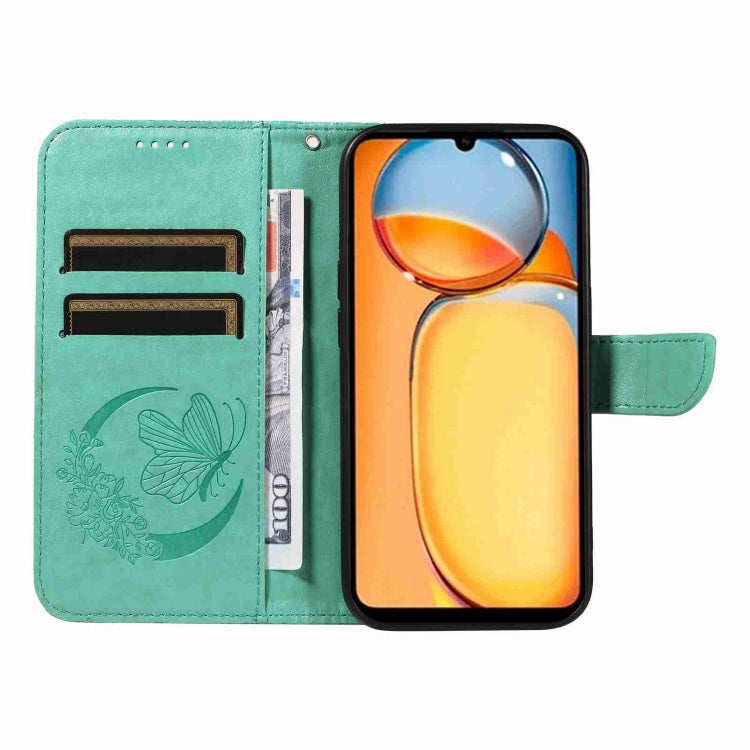 For Xiaomi Redmi 13C / Poco C65 Swallowtail Butterfly Embossed Leather Phone Case