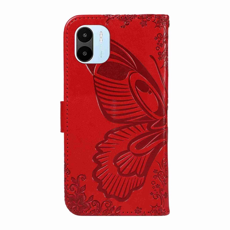 For Xiaomi Redmi A1 Swallowtail Butterfly Embossed Leather Phone Case