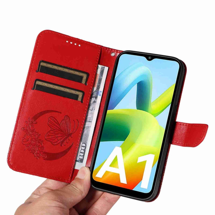 For Xiaomi Redmi A1 Swallowtail Butterfly Embossed Leather Phone Case