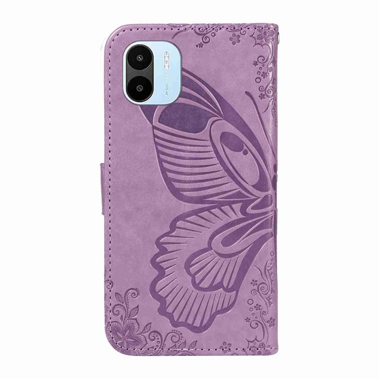 For Xiaomi Redmi A1 Swallowtail Butterfly Embossed Leather Phone Case
