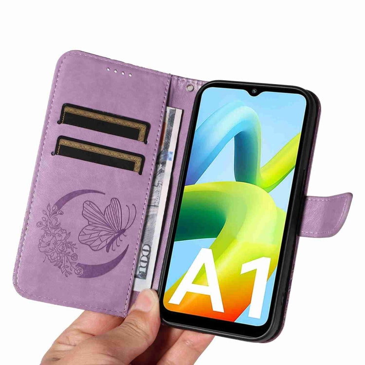For Xiaomi Redmi A1 Swallowtail Butterfly Embossed Leather Phone Case