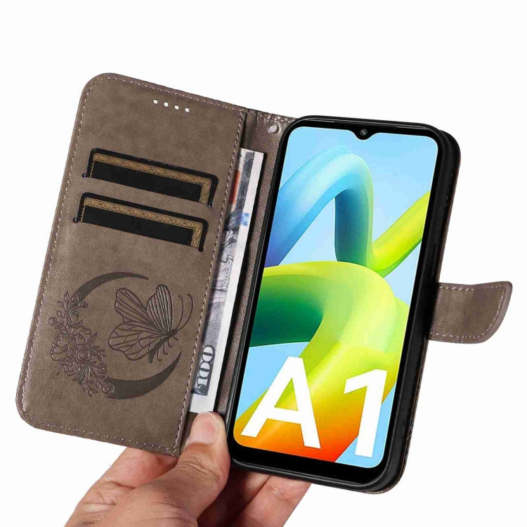 For Xiaomi Redmi A1 Swallowtail Butterfly Embossed Leather Phone Case