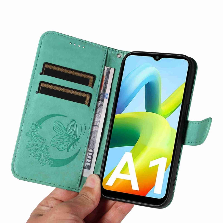 For Xiaomi Redmi A1 Swallowtail Butterfly Embossed Leather Phone Case