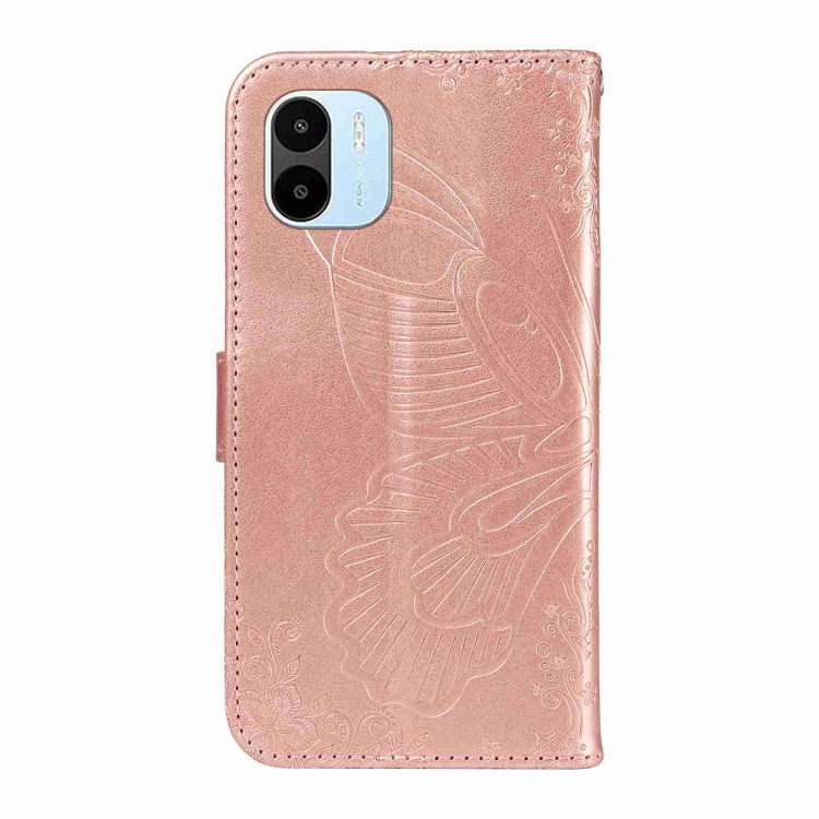 For Xiaomi Redmi A1 Swallowtail Butterfly Embossed Leather Phone Case
