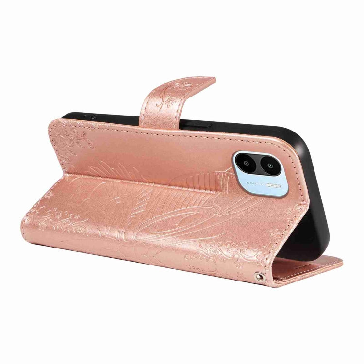 For Xiaomi Redmi A1 Swallowtail Butterfly Embossed Leather Phone Case