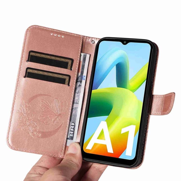 For Xiaomi Redmi A1 Swallowtail Butterfly Embossed Leather Phone Case